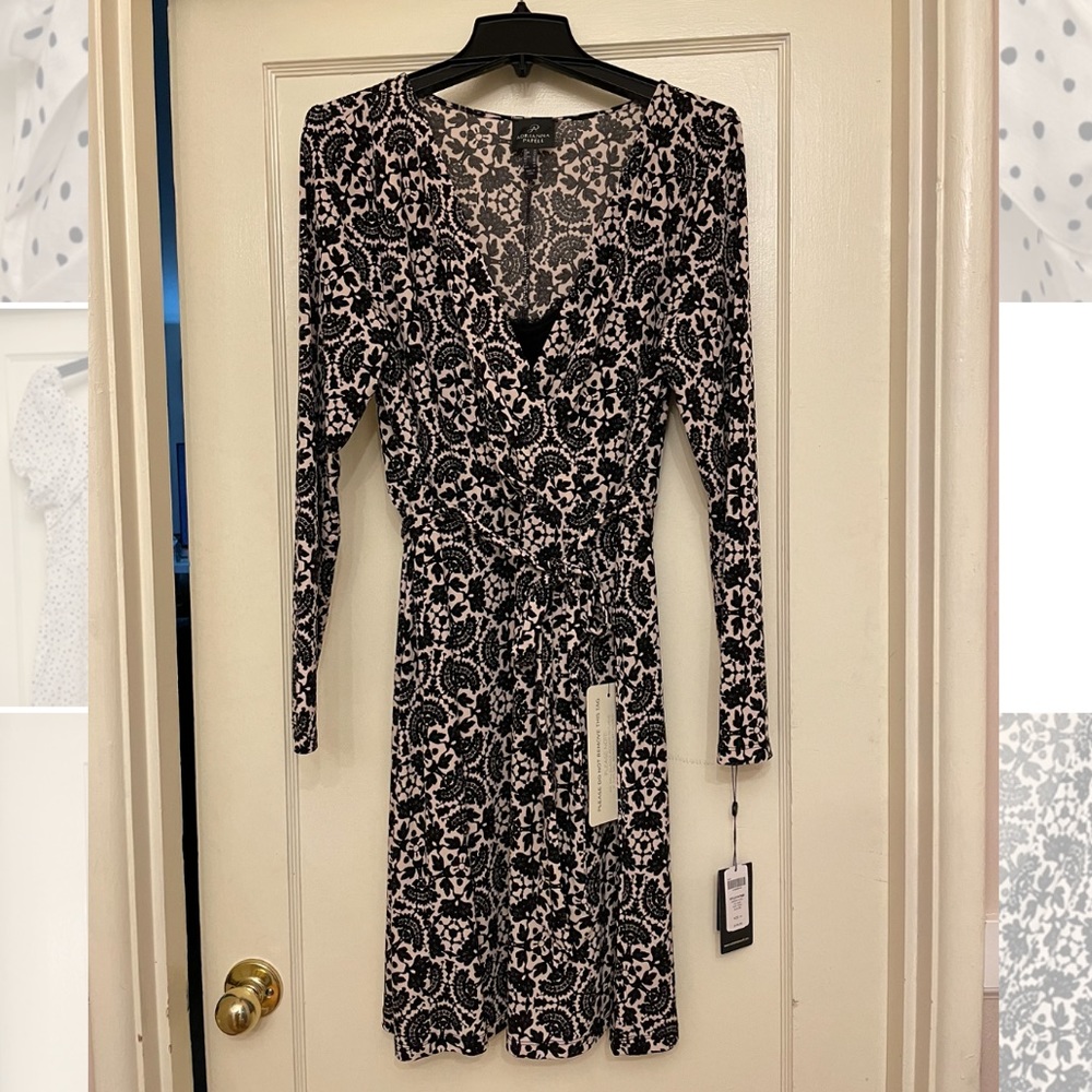 Adrianna Papell faux wrap dress NWT